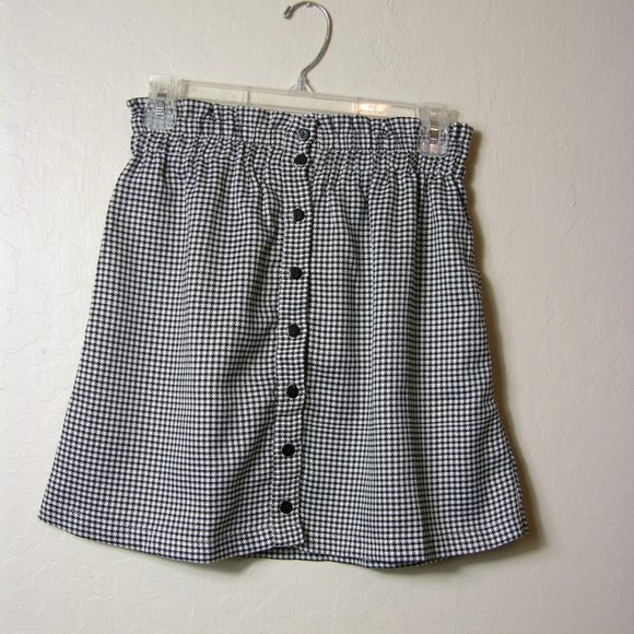 Last One Each Size! High Waist Button Front Plaid Mini Skirt - Picture 5 of 8